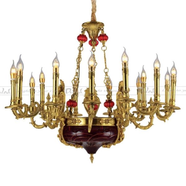 Đèn Chùm Đồng Nến Cổ Điển